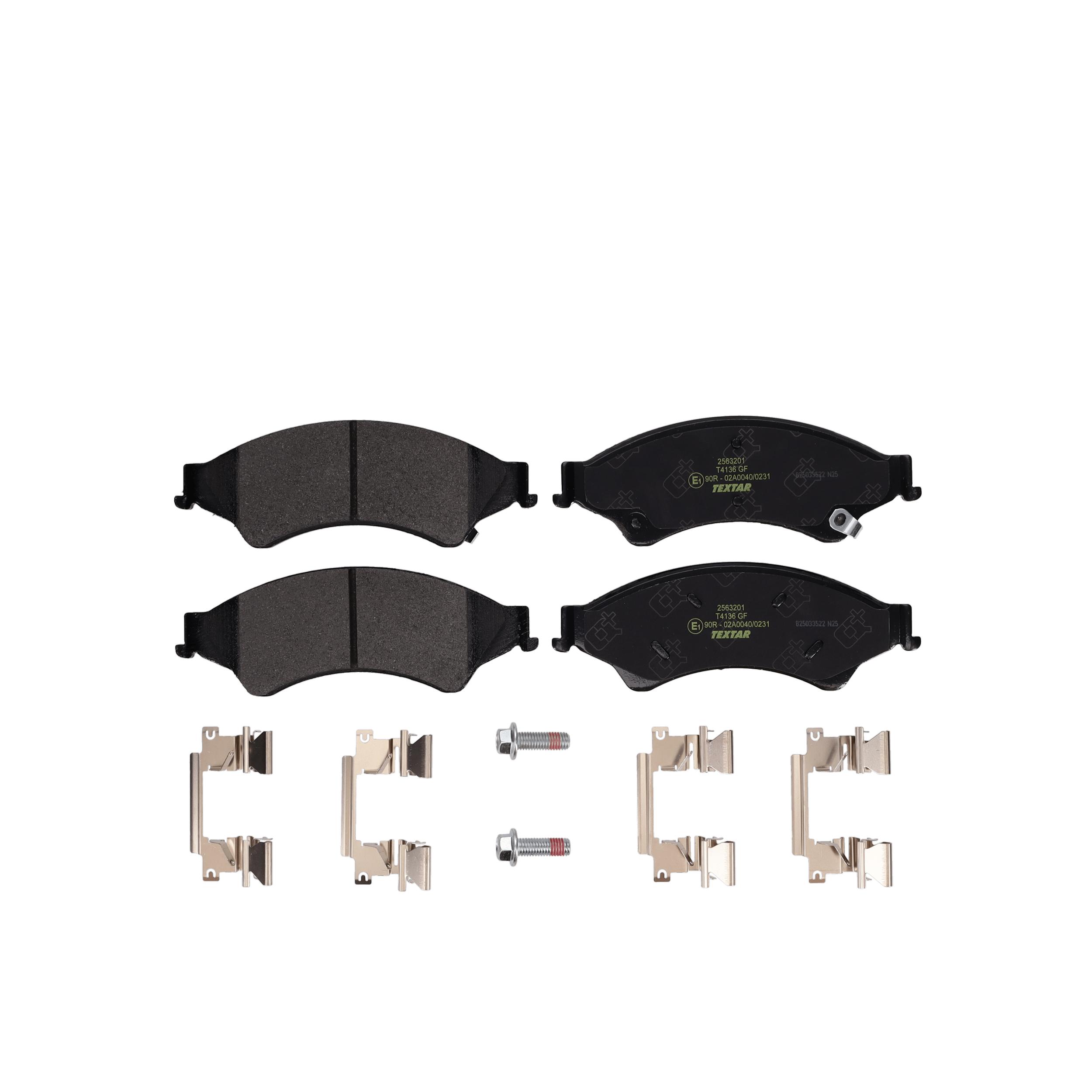 TEXTAR Bremseklodser 2563201 for FORD FORD USA FORD AUSTRALIA MAZDA FORD ASIA & OCEANIA VW