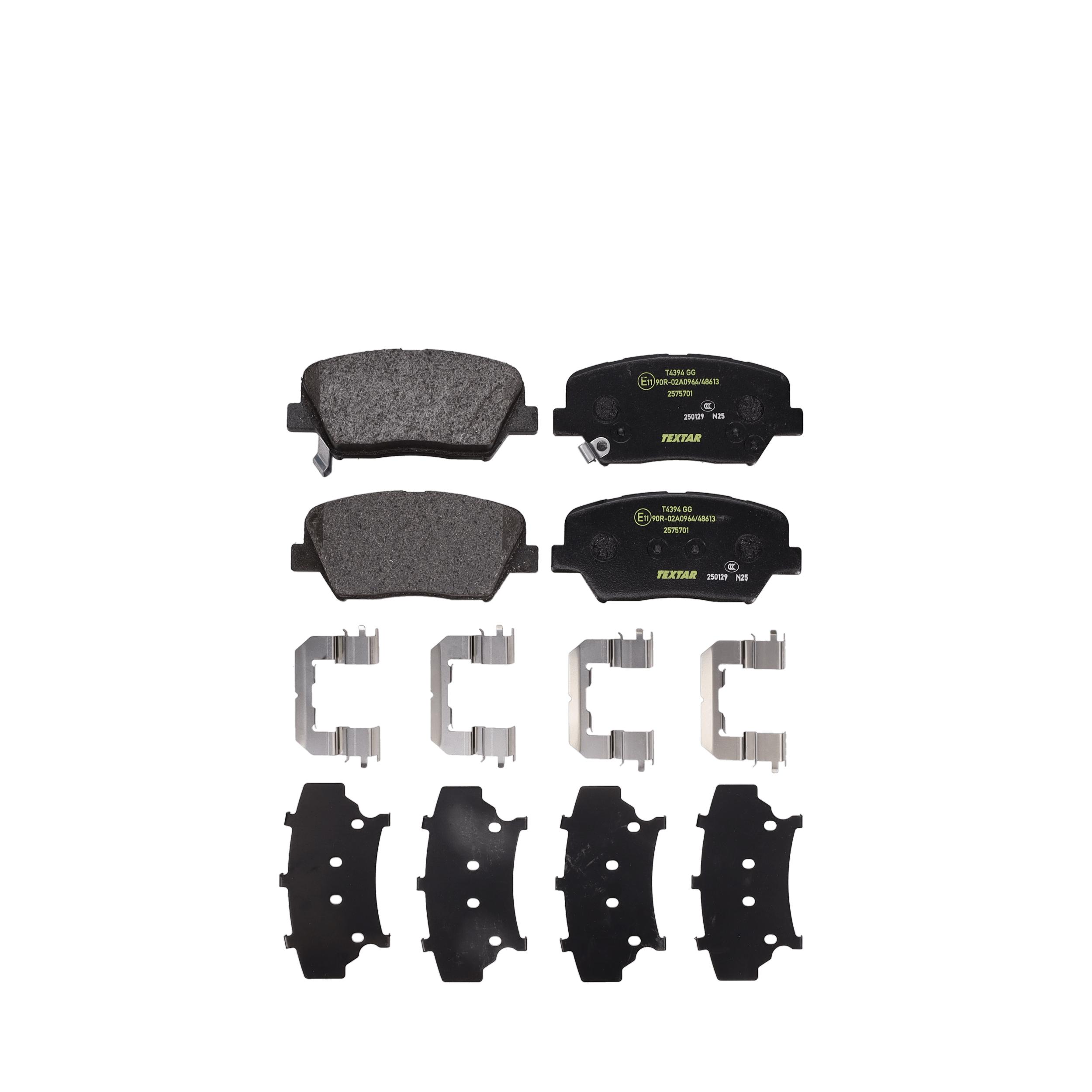 TEXTAR Bremseklodser 2575701 for KIA HYUNDAI HYUNDAI (BEIJING)