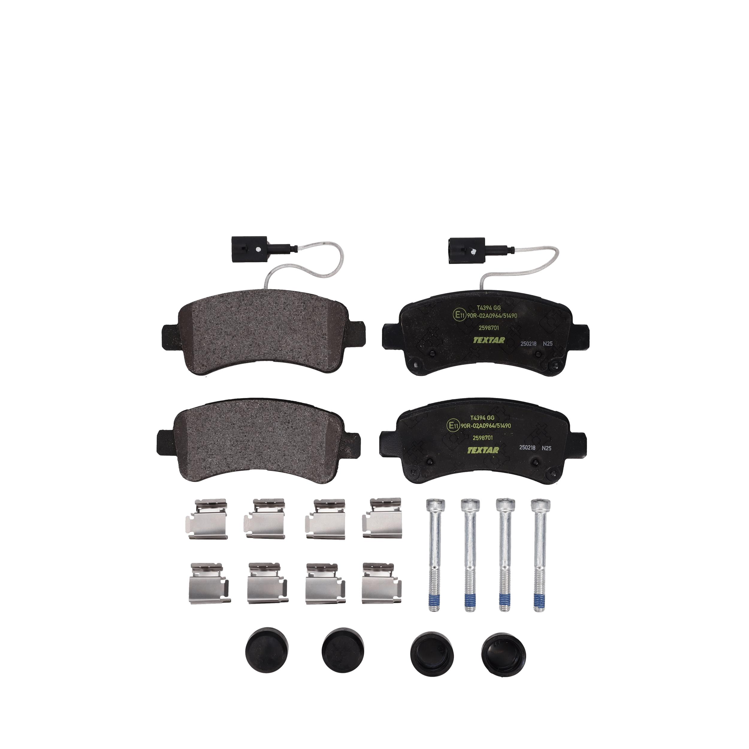 TEXTAR Bremseklodser 2598701 for FIAT CITROËN PEUGEOT TOYOTA RAM