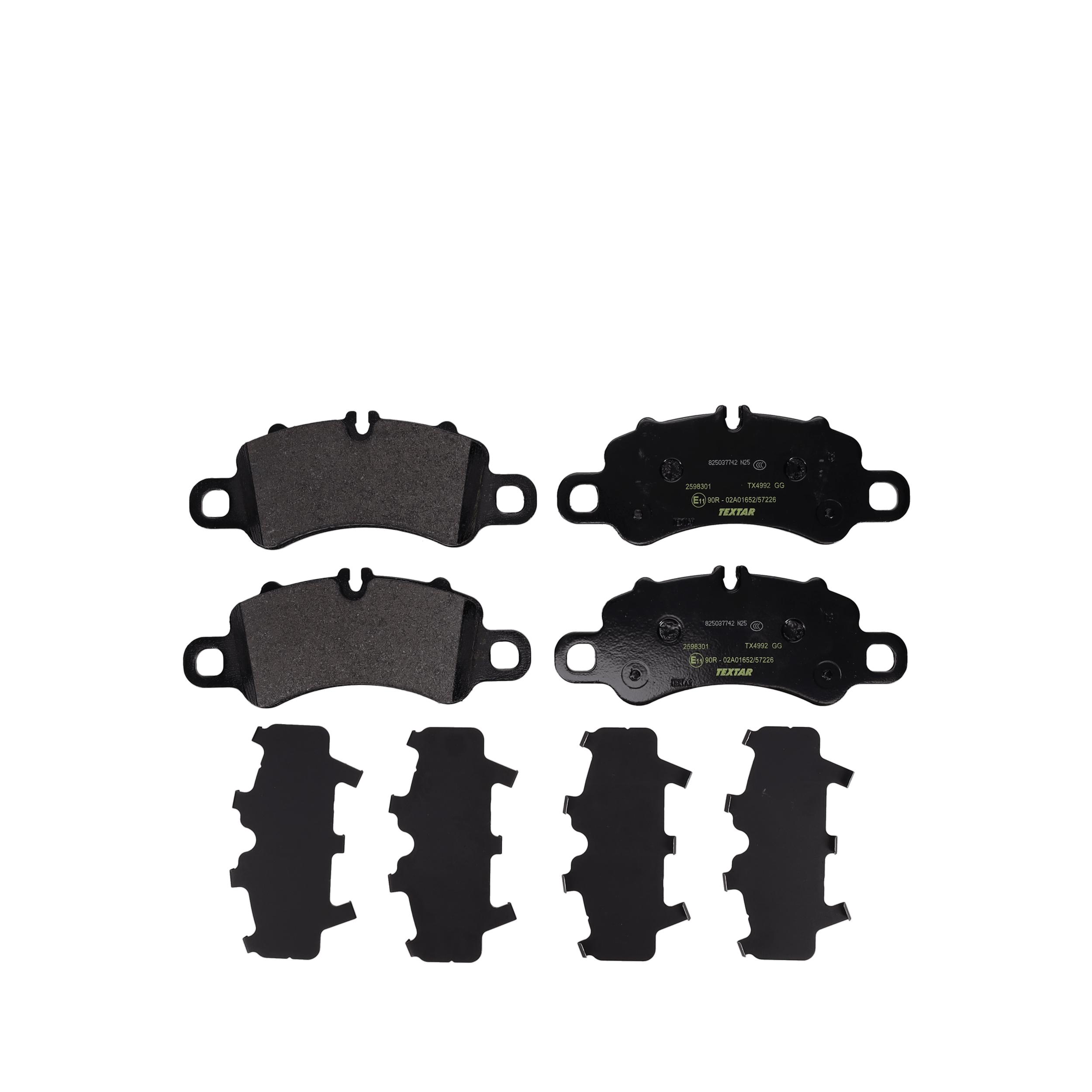 TEXTAR Bremseklodser 2598301 for PORSCHE