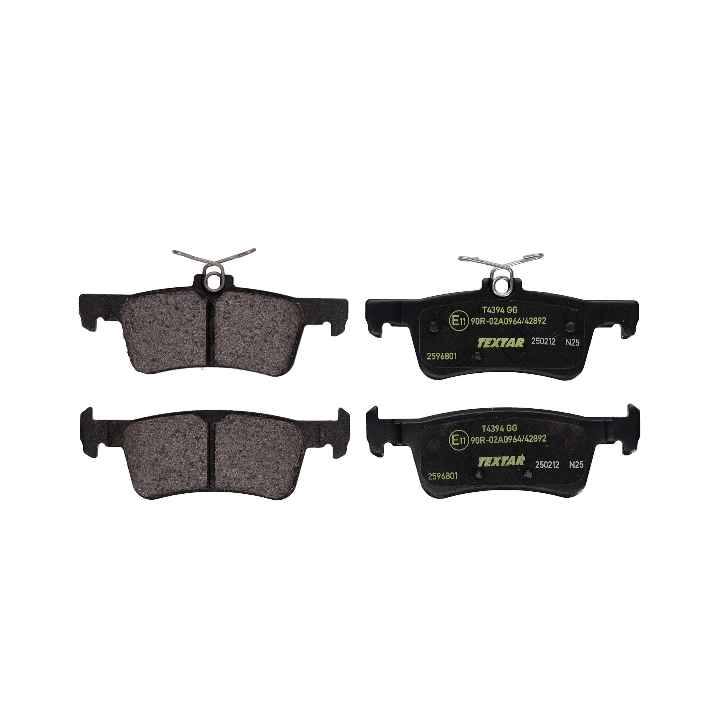 TEXTAR Bremseklodser 2596801 for PEUGEOT