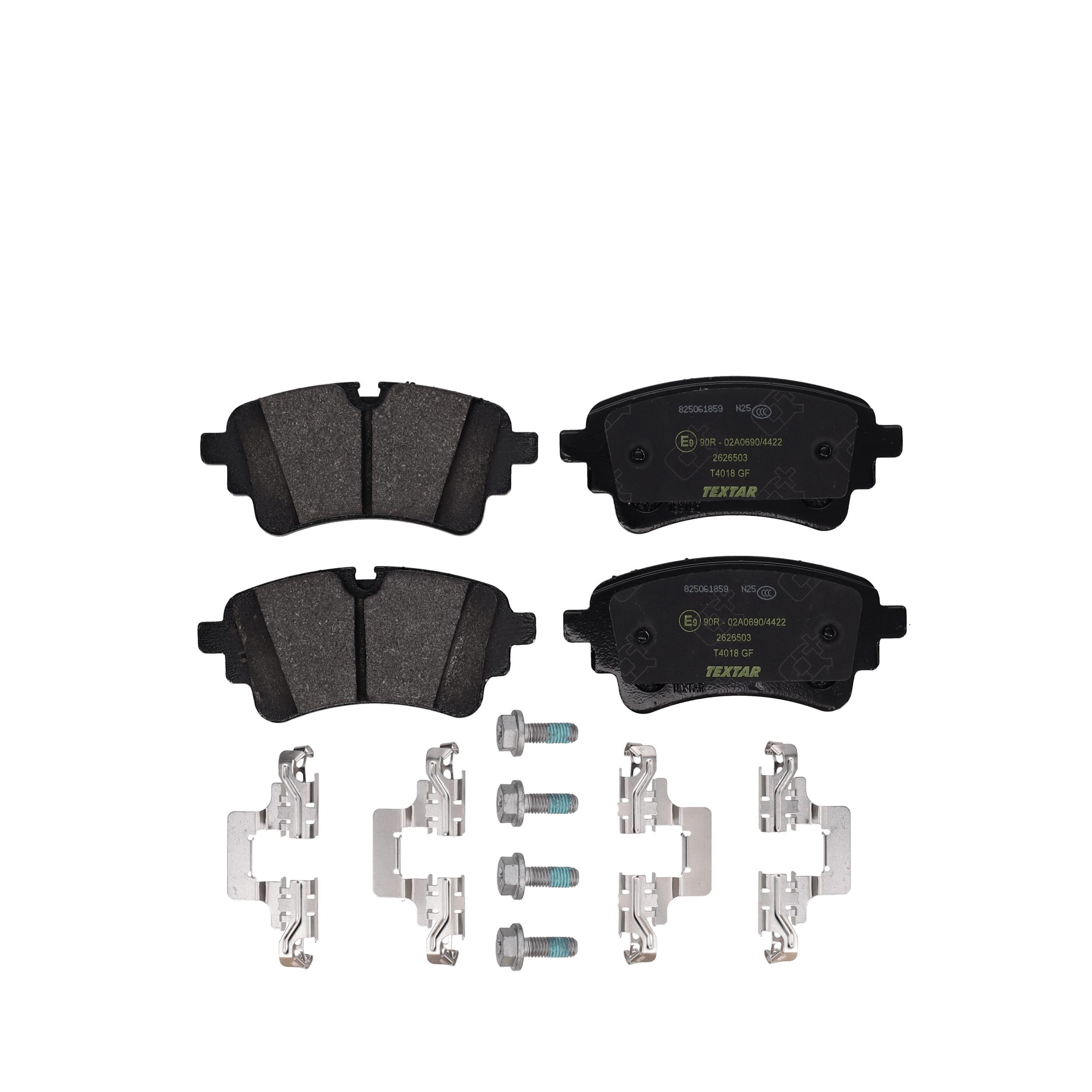 TEXTAR Bremseklodser 2626503 for AUDI AUDI (FAW)
