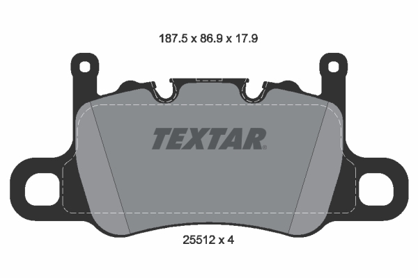 TEXTAR Bremseklodser 2551203 for PORSCHE