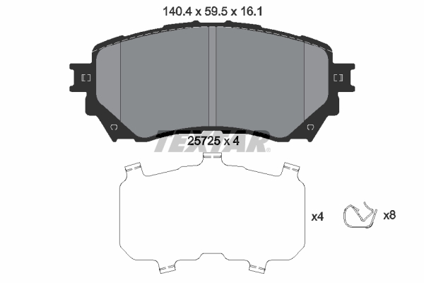 TEXTAR Bremseklodser 2572501 for MAZDA MAZDA (FAW)
