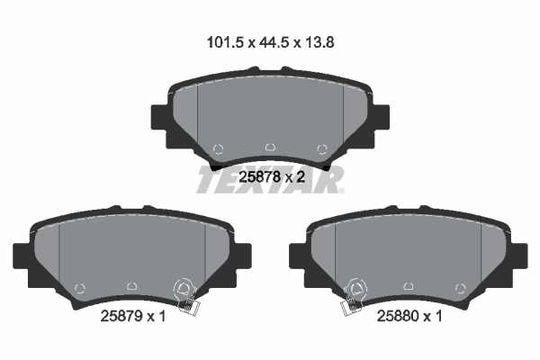 TEXTAR Bremseklodser 2587801 for MAZDA