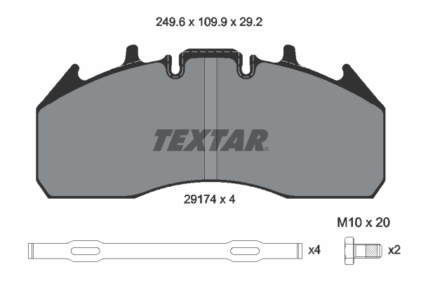 TEXTAR 2917401 for VOLVO RENAULT TRUCKS FORD