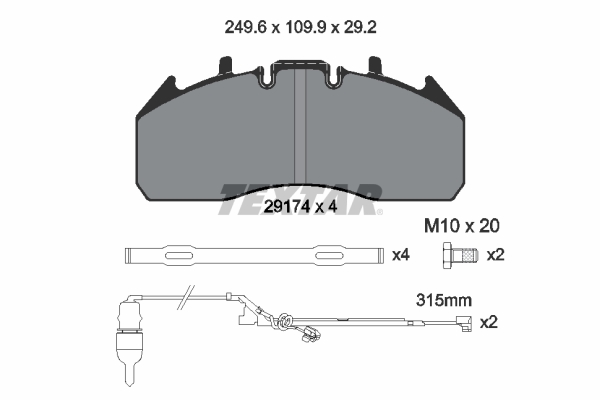 TEXTAR 2917403 for VOLVO RENAULT TRUCKS