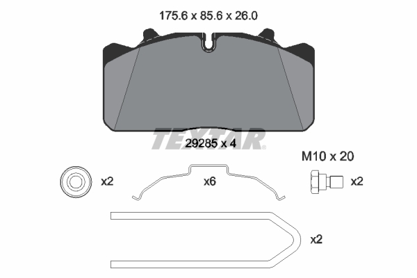 TEXTAR 2928501 for RENAULT TRUCKS