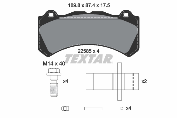 TEXTAR Bremseklodser 2258501 for VOLVO