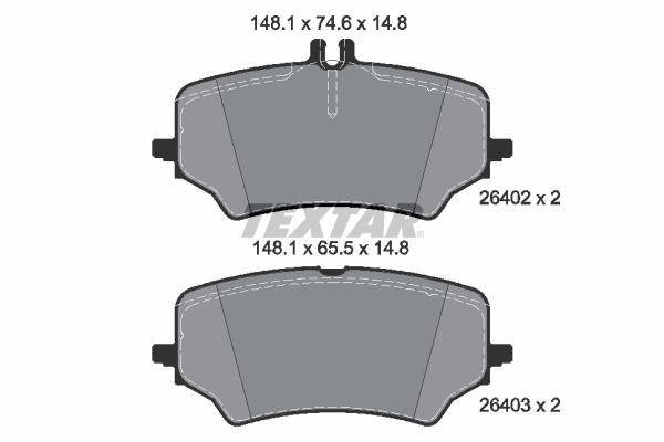 TEXTAR Bremseklodser 2640201 for MERCEDES-BENZ