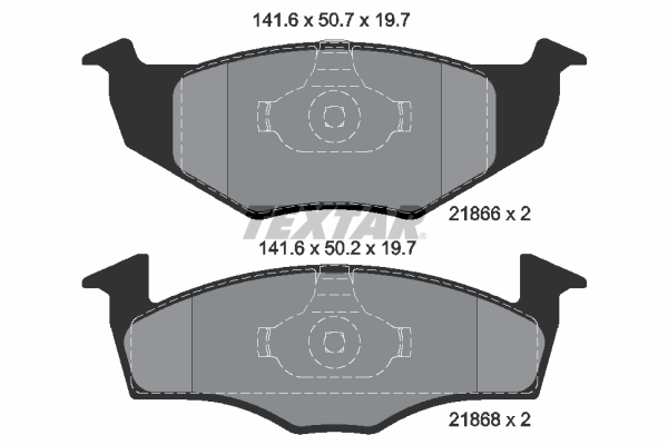TEXTAR Bremseklodser 2186603 for SEAT