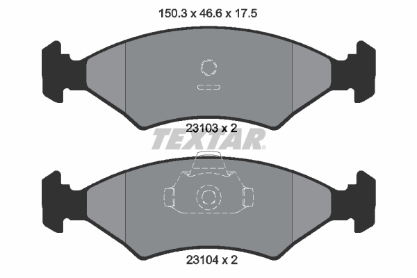 TEXTAR Bremseklodser 2310301 for FORD MAZDA