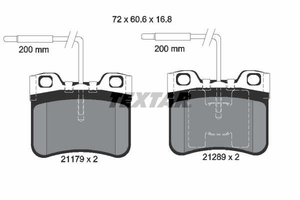 TEXTAR Bremseklodser 2117902 for PEUGEOT CITROËN