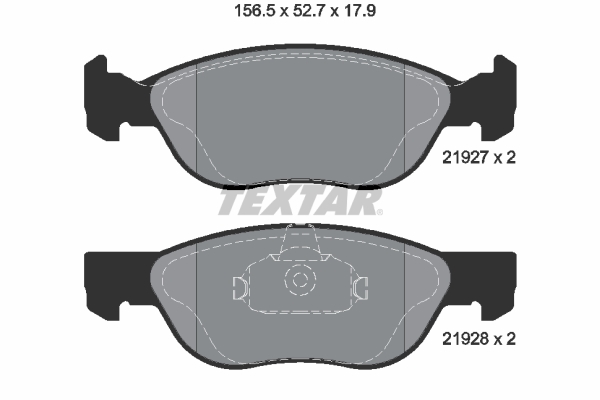 TEXTAR Bremseklodser 2192703 for FIAT LANCIA