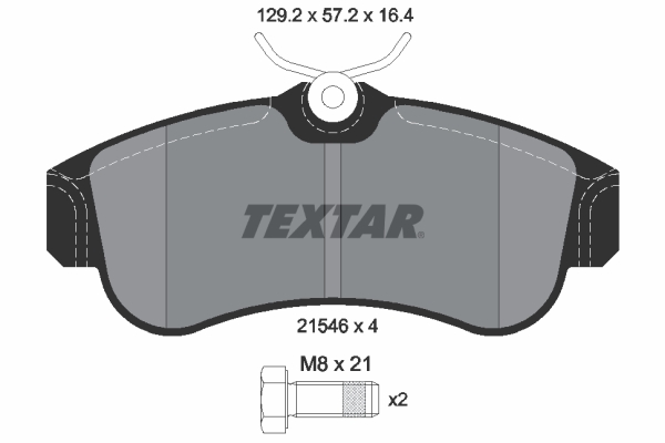 TEXTAR Bremseklodser 2154601 for NISSAN