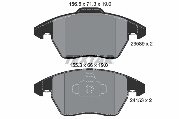 TEXTAR Bremseklodser 2358901 for CITROËN PEUGEOT CITROËN (DF-PSA)