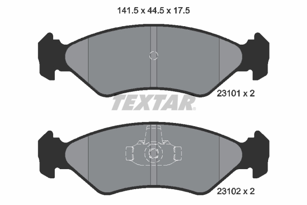 TEXTAR Bremseklodser 2310101 for FORD MAZDA MITSUBISHI