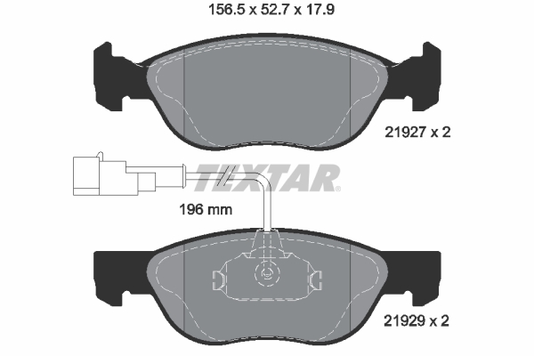 TEXTAR Bremseklodser 2192901 for ALFA ROMEO FIAT