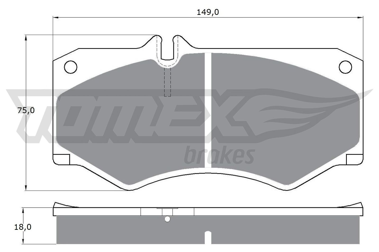 TOMEX BRAKES Bremseklodser tx1020 foraksel for CITROËN AUDI MERCEDES-BENZ