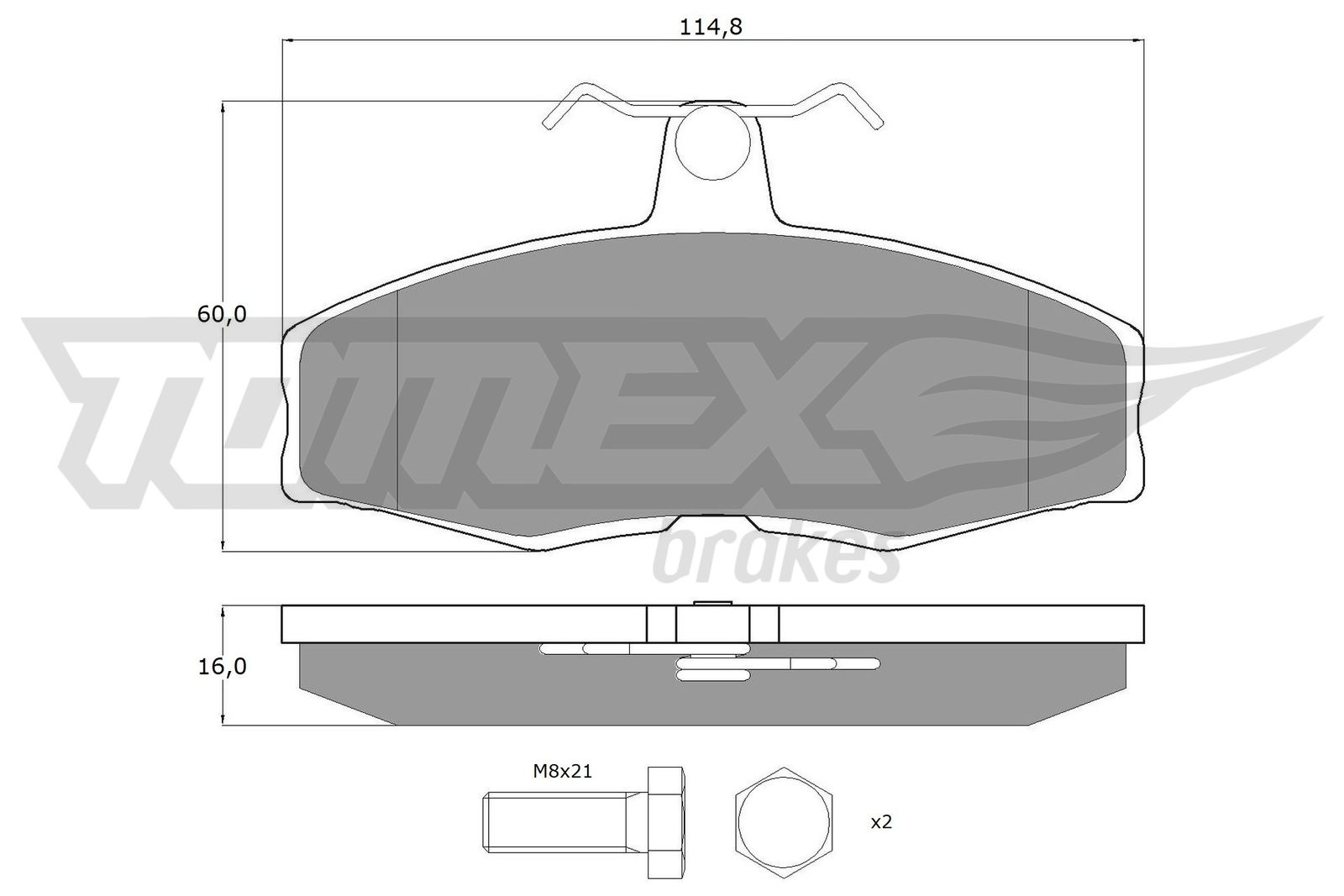 TOMEX BRAKES Bremseklodser tx10272 foraksel for AUDI SKODA VW