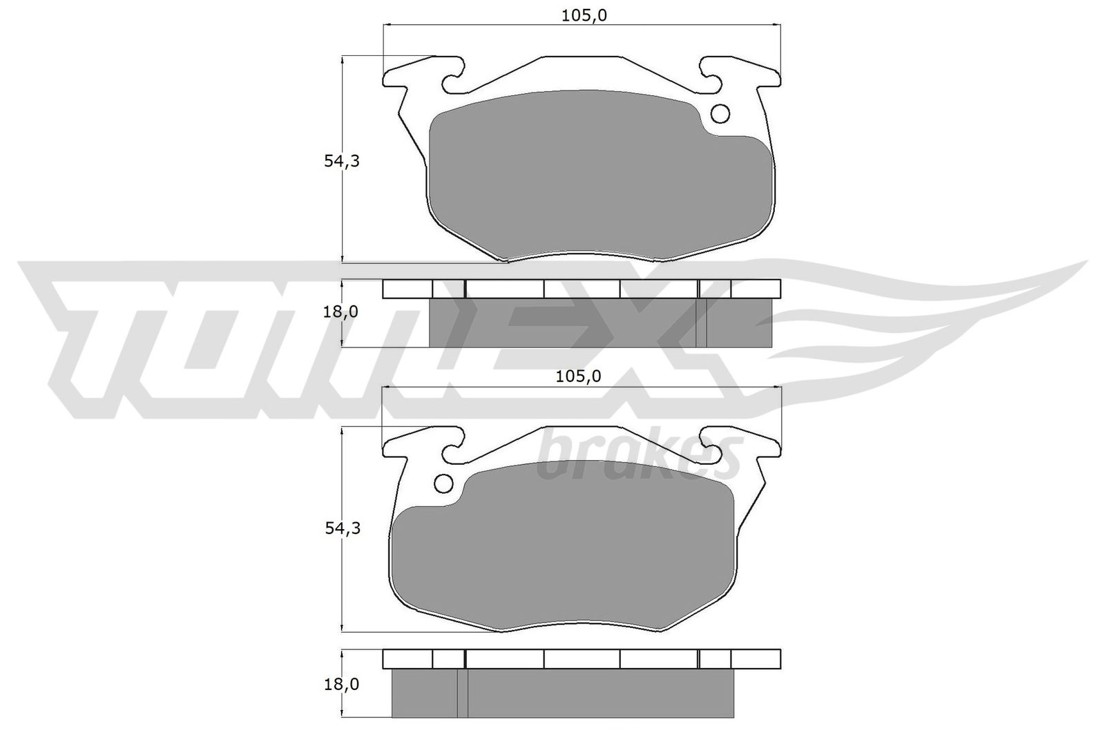 TOMEX BRAKES Bremseklodser tx1035 foraksel for PEUGEOT CITROËN