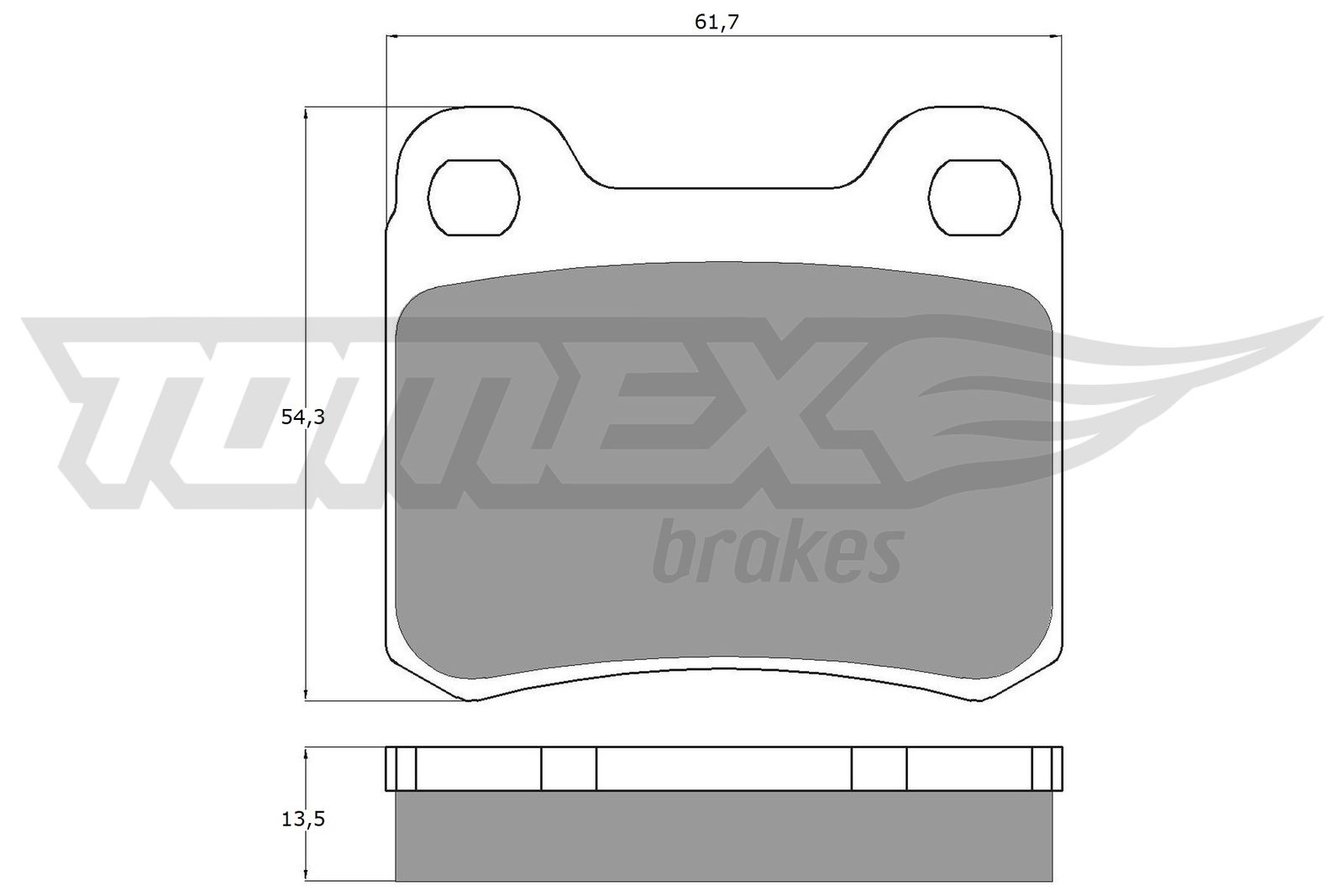 TOMEX BRAKES Bremseklodser tx1037 bagaksel for MERCEDES-BENZ