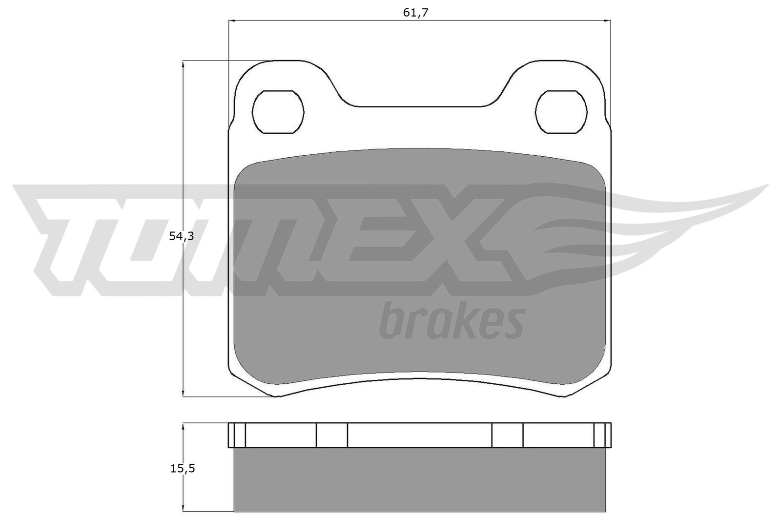TOMEX BRAKES Bremseklodser tx10371 bagaksel for MERCEDES-BENZ