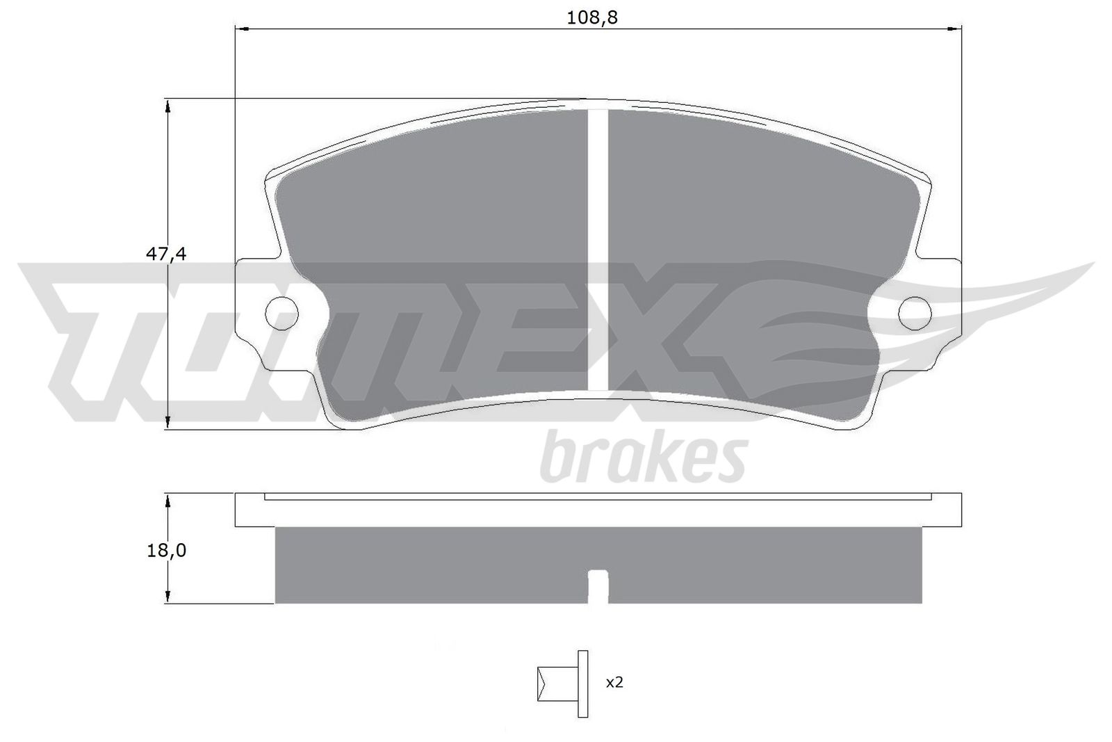 TOMEX BRAKES Bremseklodser tx10434 foraksel for ALFA ROMEO FIAT LANCIA FSO VW AUDI