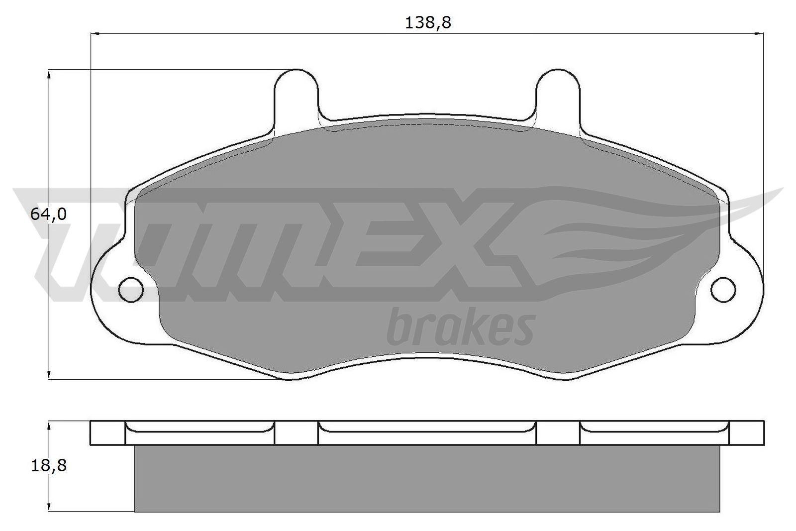 TOMEX BRAKES Bremseklodser tx1066 foraksel for FORD