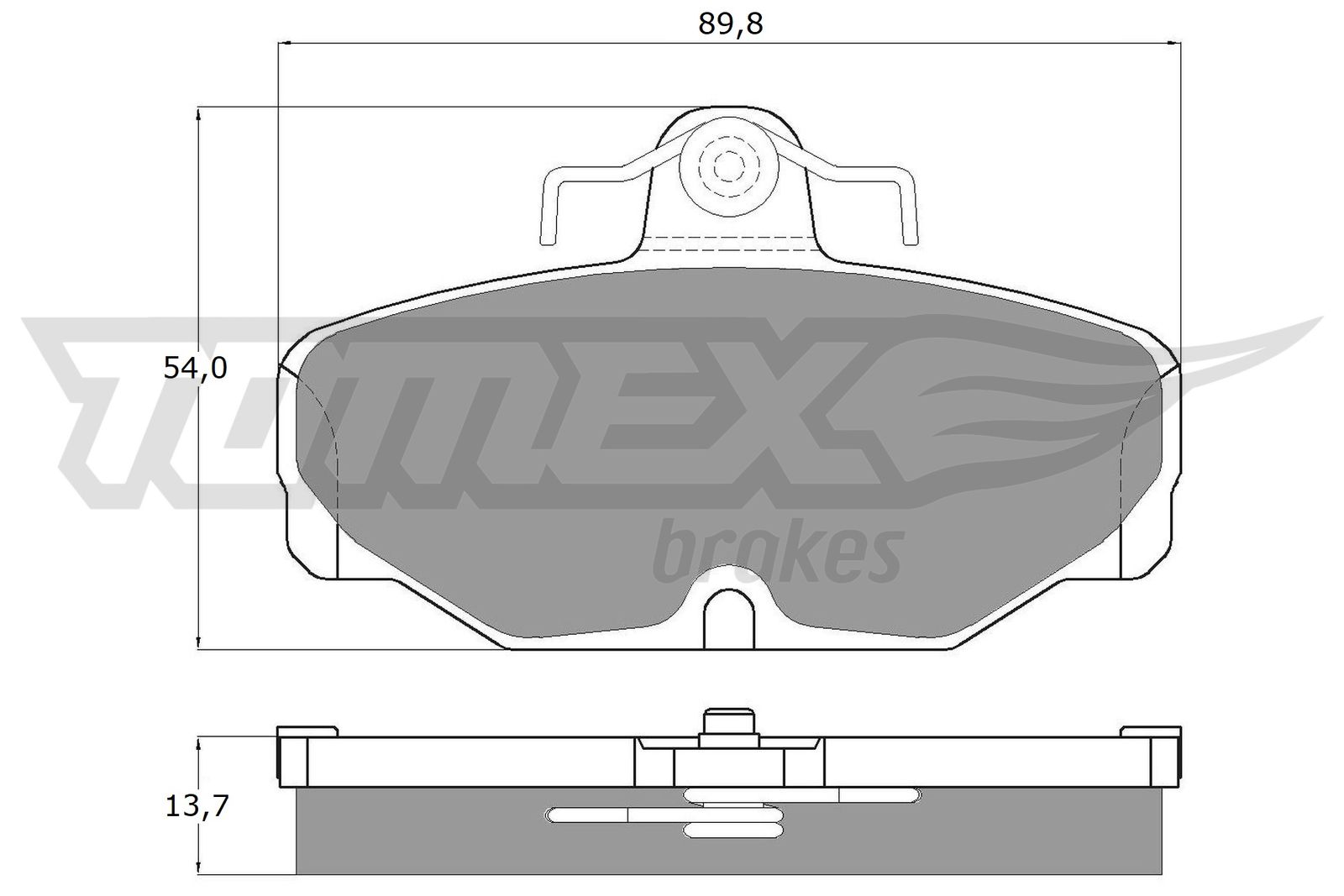TOMEX BRAKES Bremseklodser tx1067 bagaksel for FORD