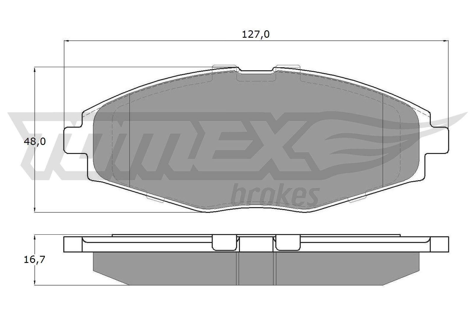 TOMEX BRAKES Bremseklodser tx1080 foraksel for CHEVROLET DAEWOO CHANGAN CHERY