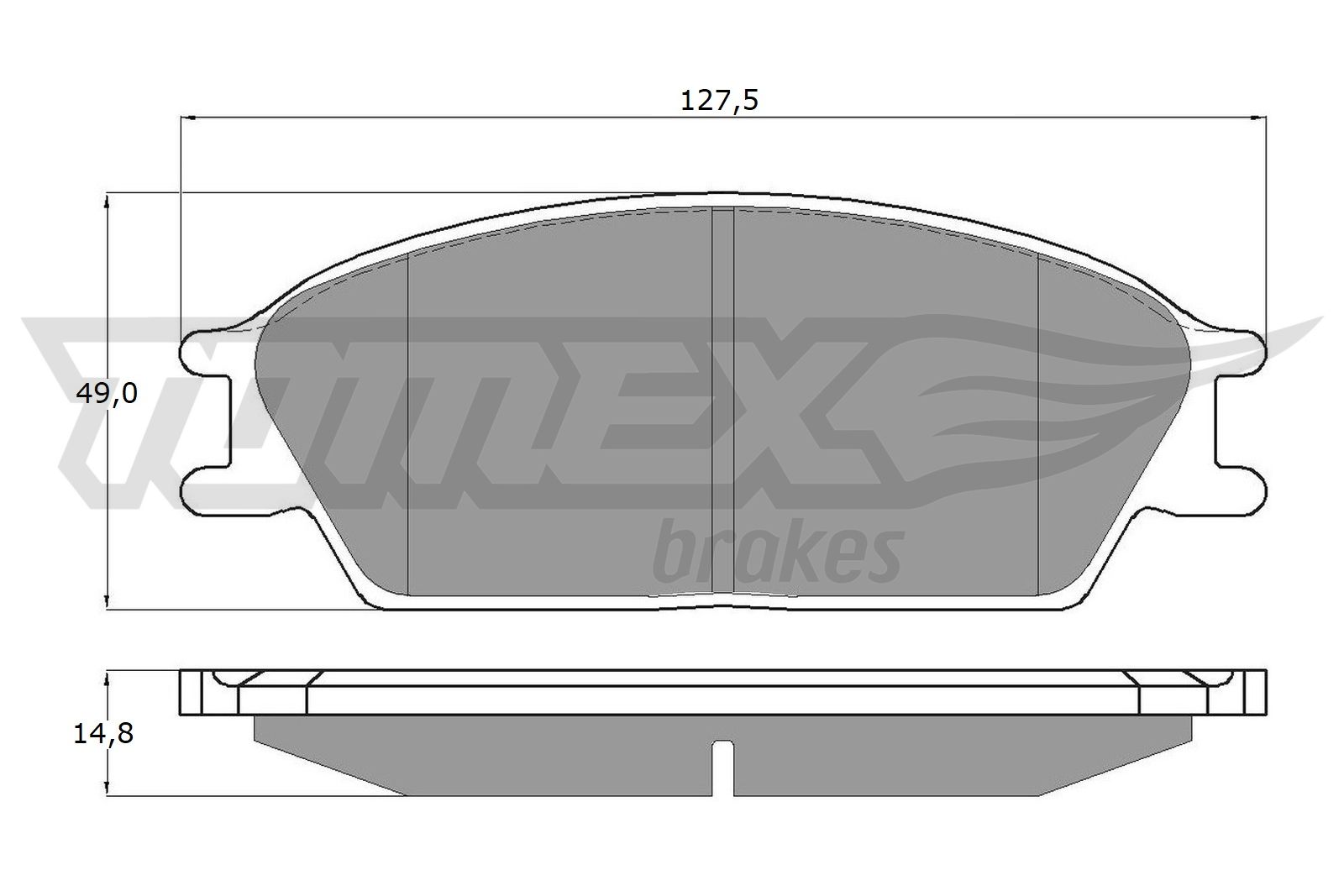 TOMEX BRAKES Bremseklodser tx1106 foraksel for HYUNDAI