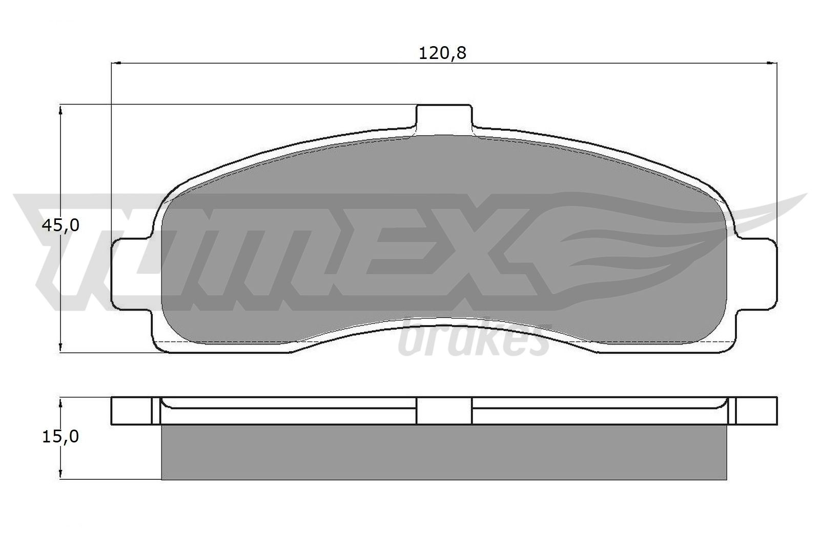 TOMEX BRAKES Bremseklodser tx1110 foraksel for NISSAN