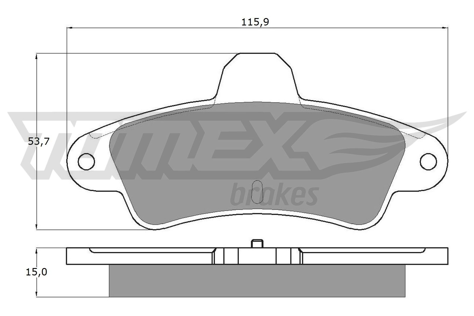 TOMEX BRAKES Bremseklodser TX 11-20 bagaksel for FORD FORD USA