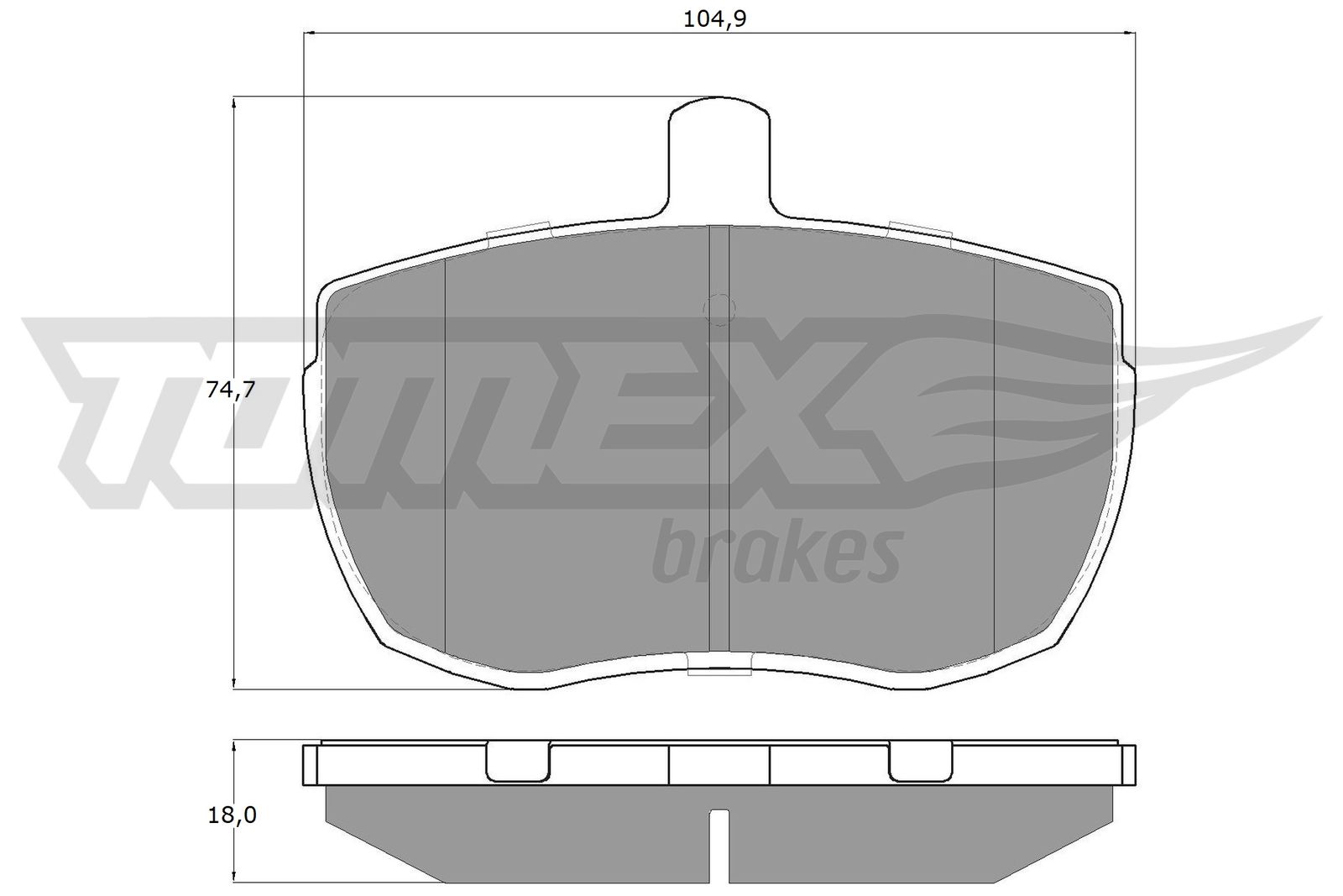 TOMEX BRAKES Bremseklodser TX 11-21 foraksel for FORD ALFA ROMEO DAF ROVER LAND ROVER