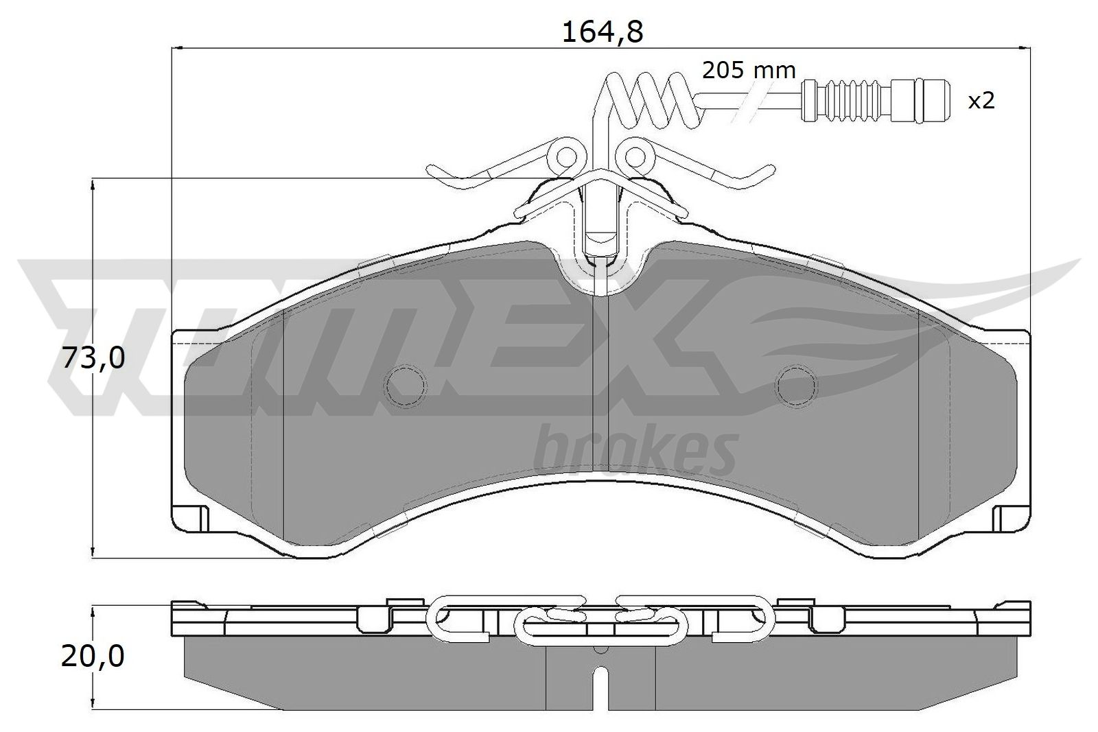 TOMEX BRAKES Bremseklodser tx11481 for MERCEDES-BENZ AUDI