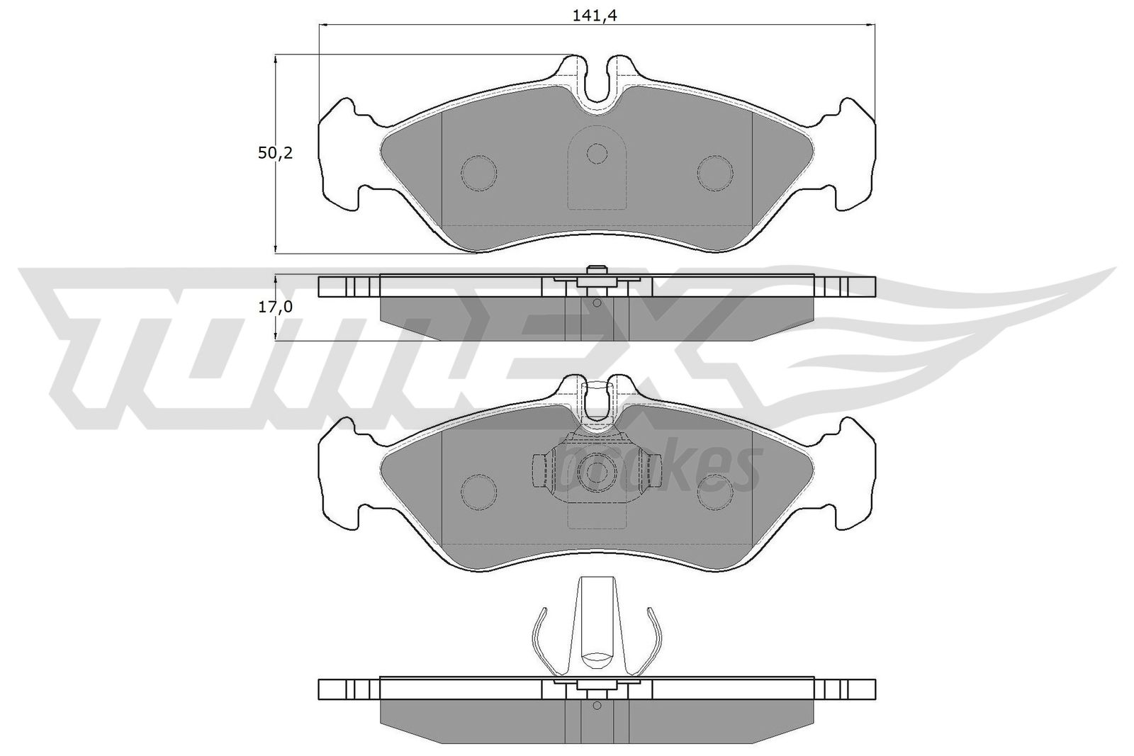 TOMEX BRAKES Bremseklodser tx1150 bagaksel for MERCEDES-BENZ AUDI