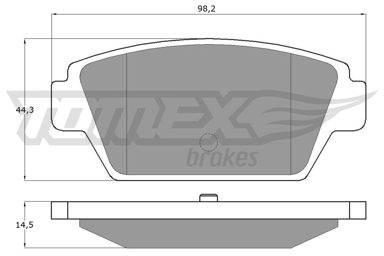 TOMEX BRAKES Bremseklodser tx1154 bagaksel for MITSUBISHI