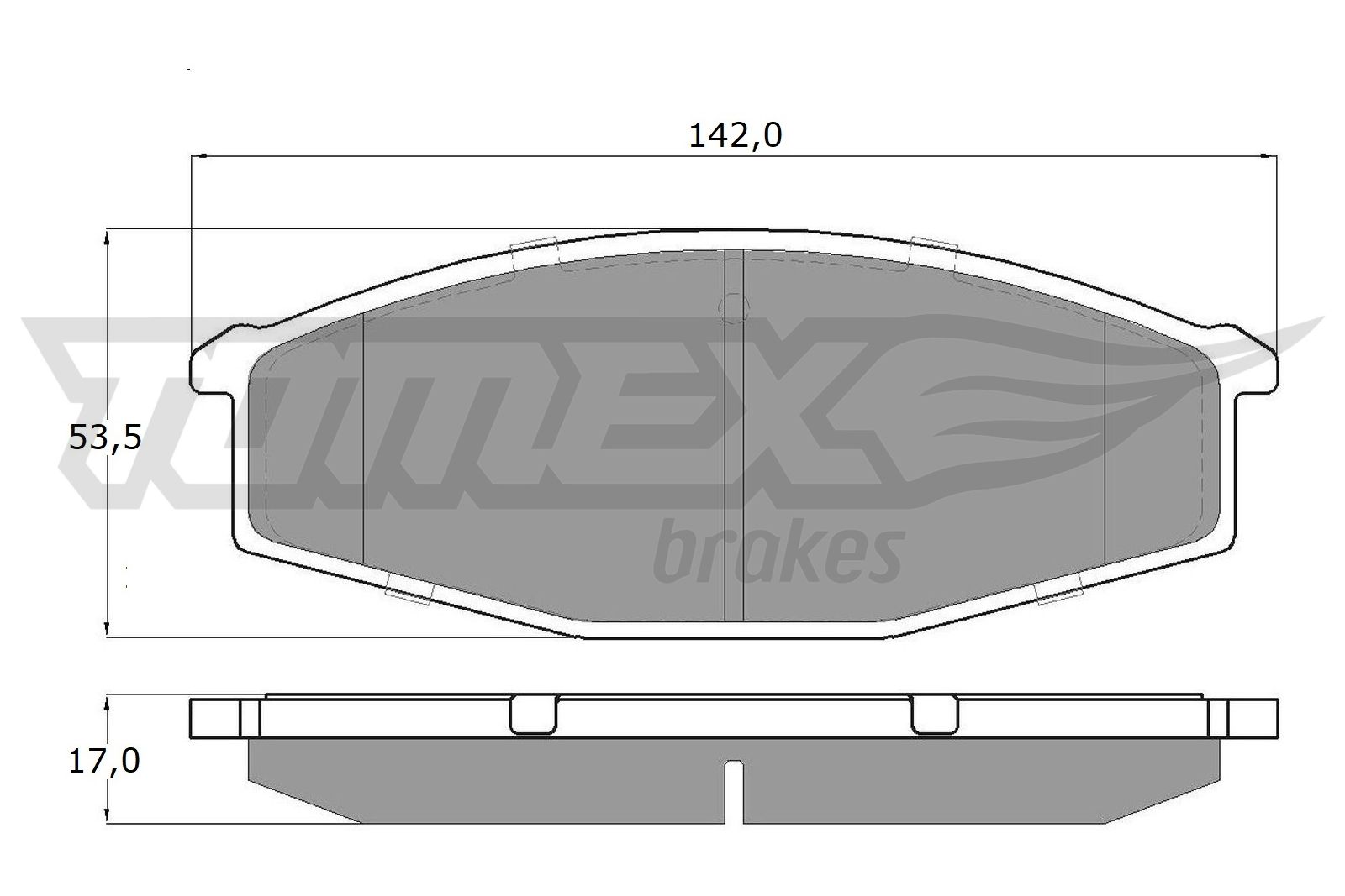 TOMEX BRAKES Bremseklodser tx1156 foraksel for NISSAN