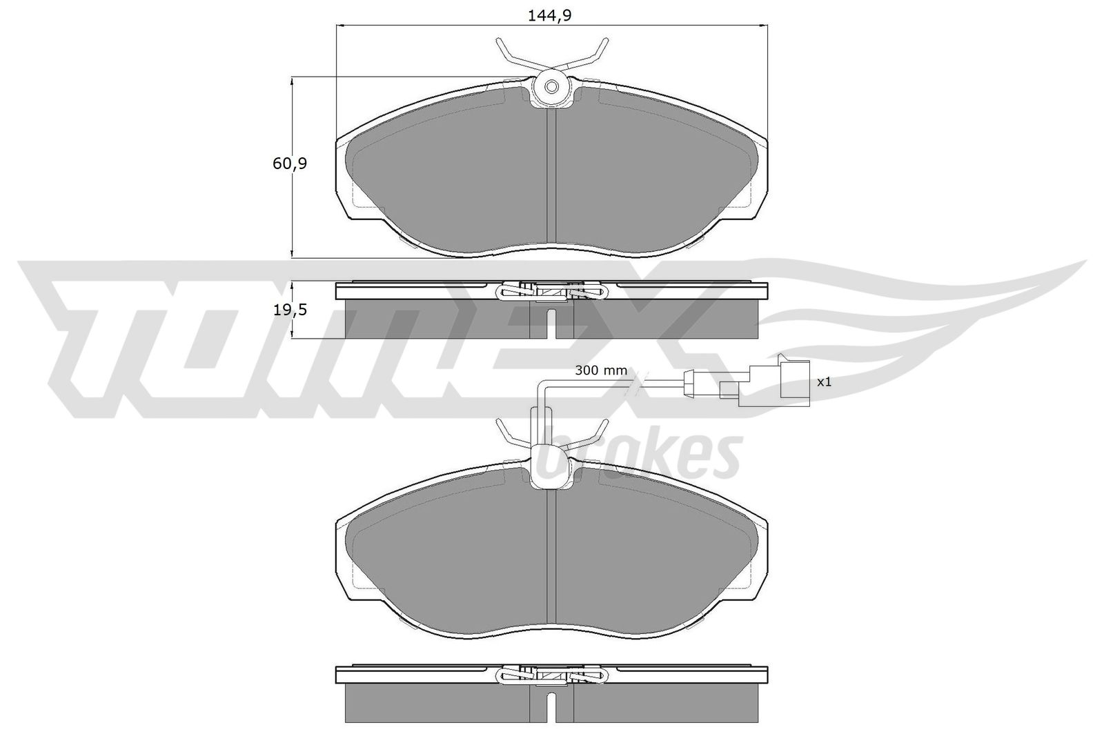 TOMEX BRAKES Bremseklodser tx11721 foraksel for PEUGEOT CITROËN FIAT