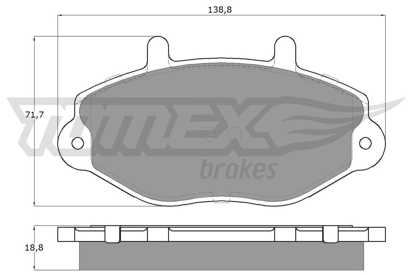 TOMEX BRAKES Bremseklodser tx1192 foraksel for FORD FORD (JMC)