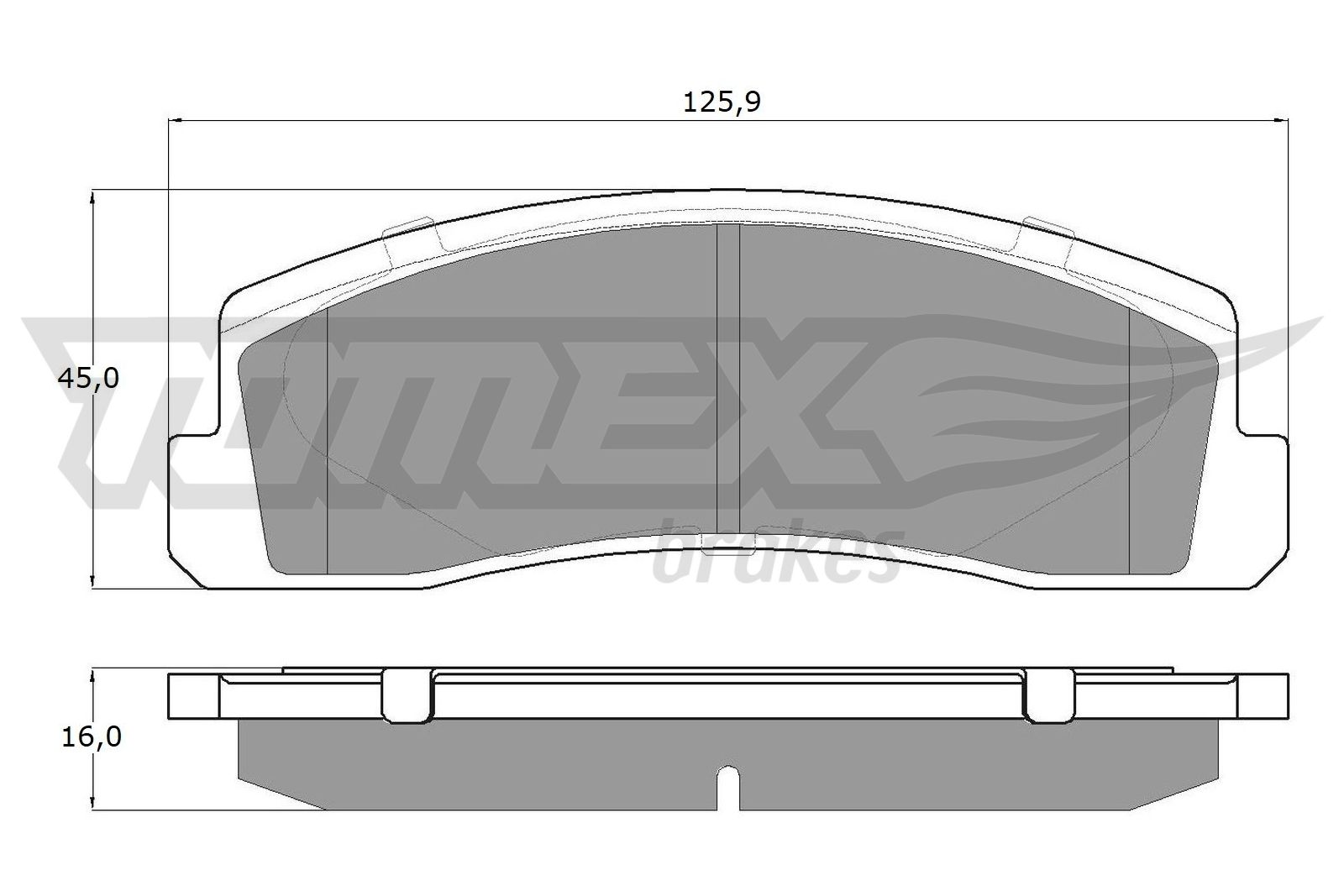 TOMEX BRAKES Bremseklodser tx1216 foraksel for LADA CHEVROLET