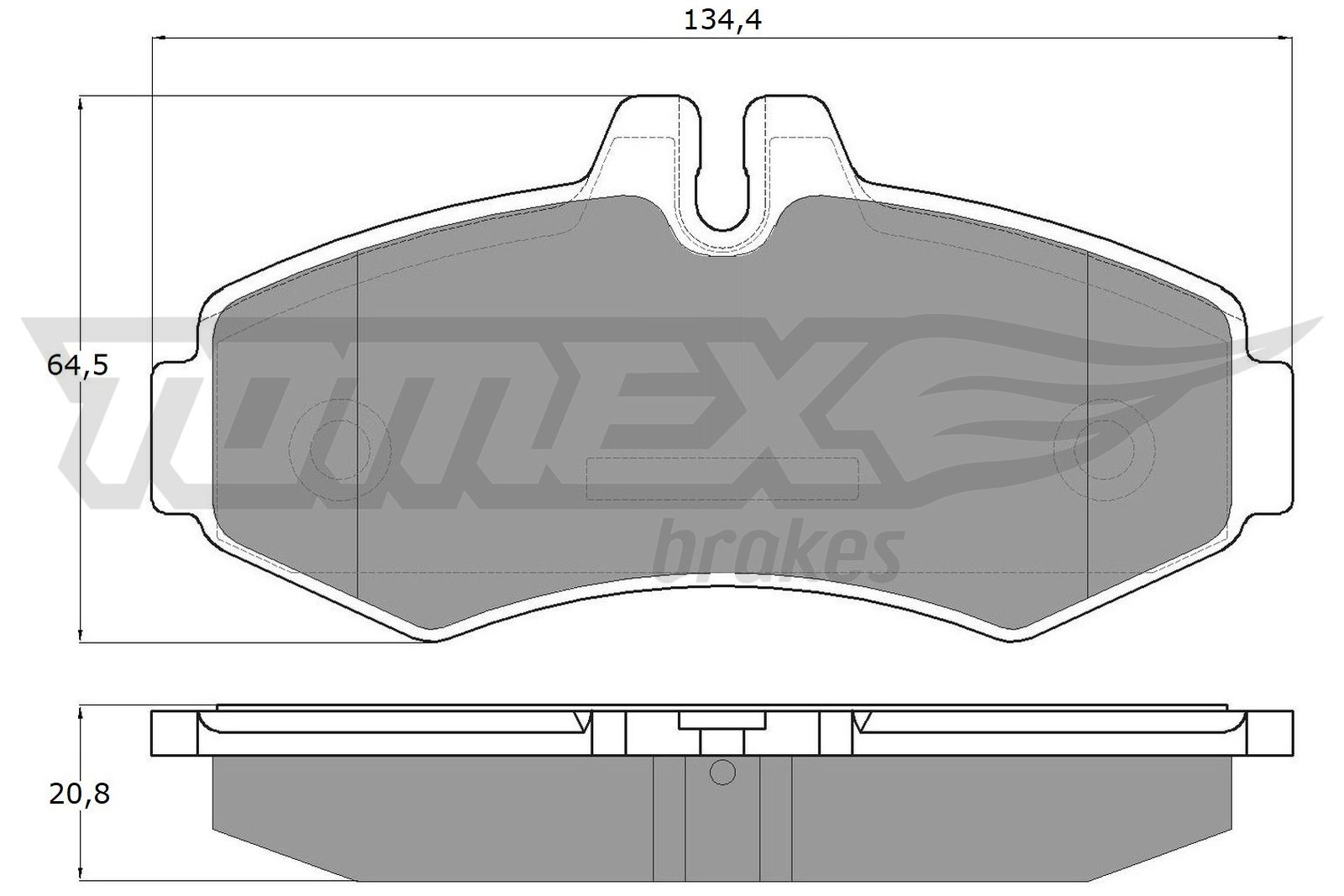 TOMEX BRAKES Bremseklodser tx1223 foraksel for MERCEDES-BENZ