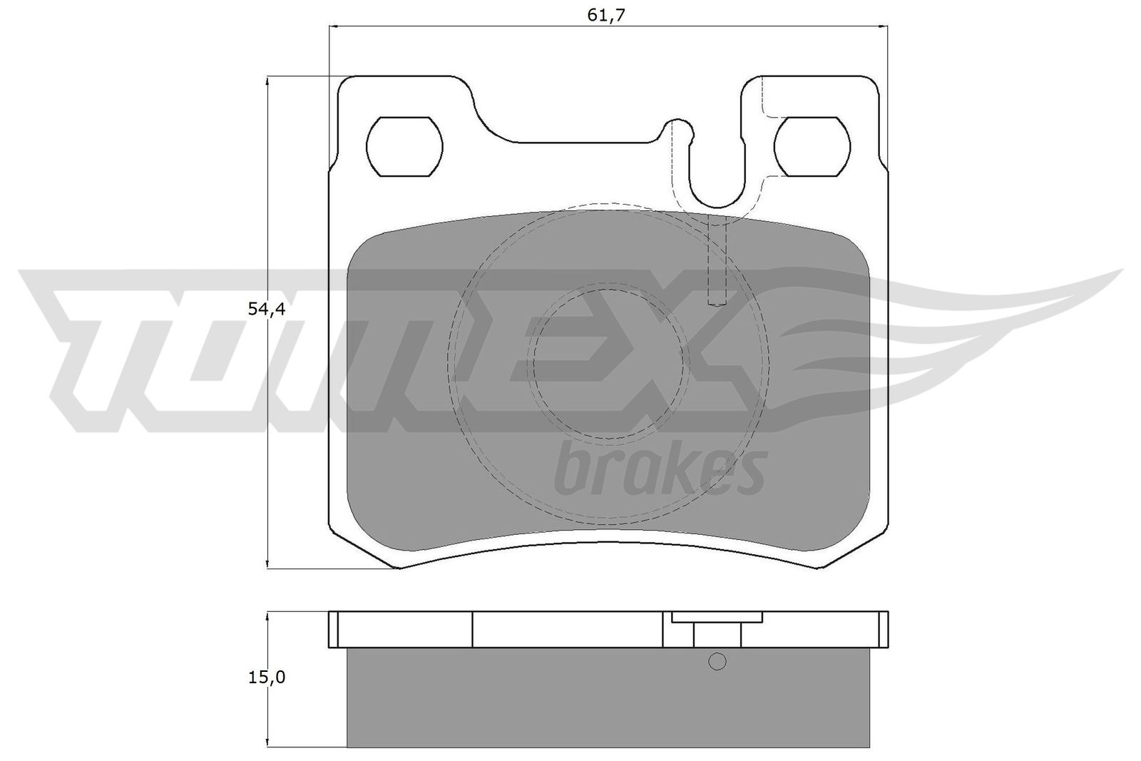 TOMEX BRAKES Bremseklodser tx1230 bagaksel for MERCEDES-BENZ