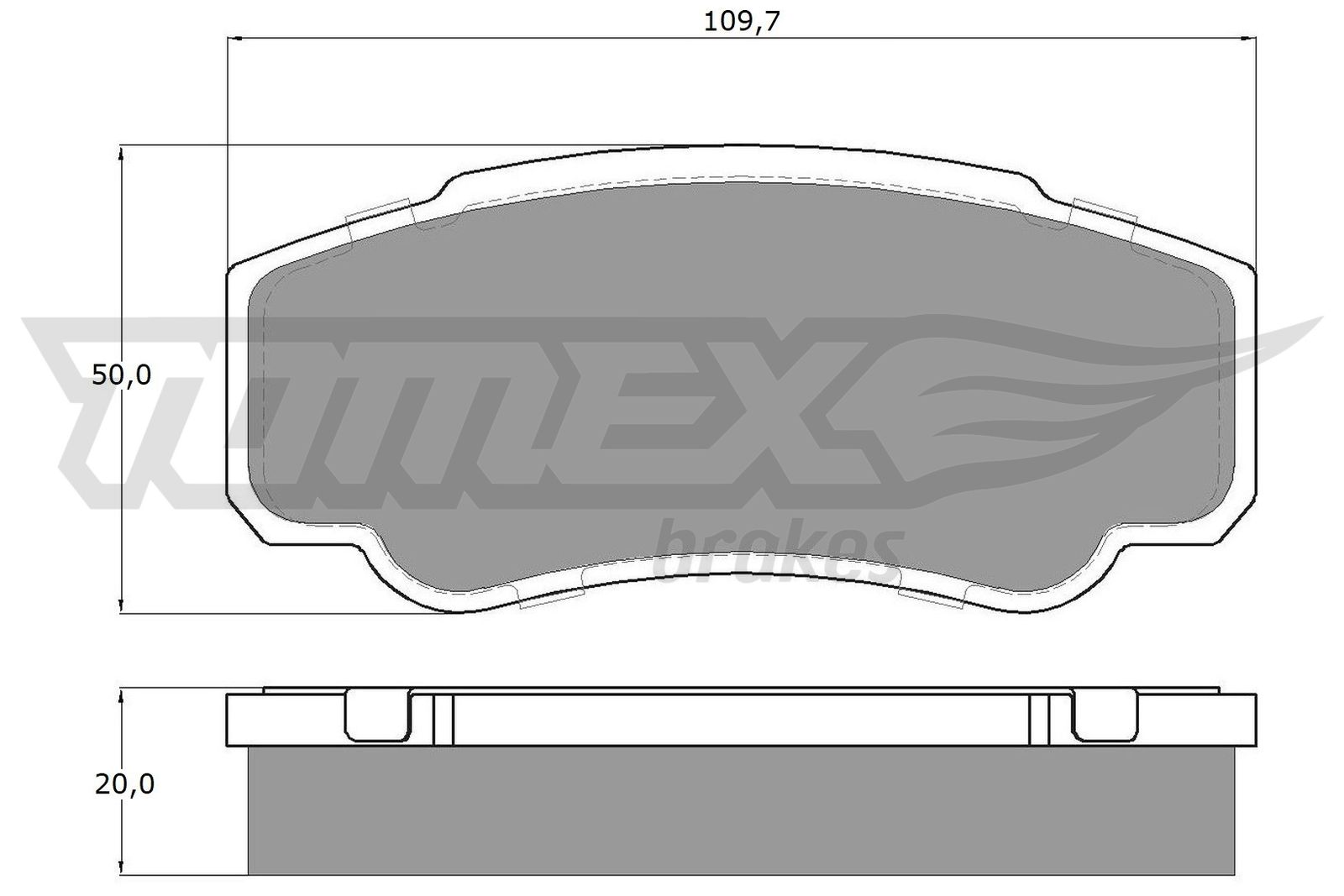TOMEX BRAKES Bremseklodser tx1246 bagaksel for PEUGEOT CITROËN FIAT