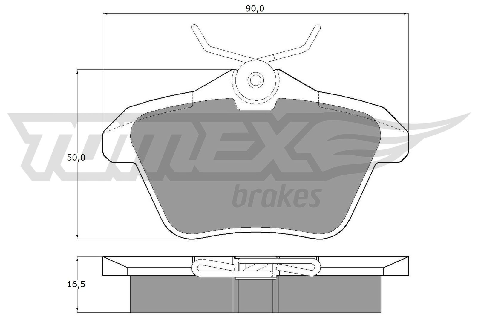 TOMEX BRAKES Bremseklodser tx1268 bagaksel for ALFA ROMEO FIAT LANCIA