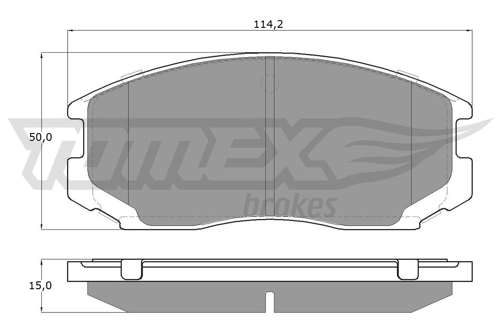 TOMEX BRAKES Bremseklodser tx1291 foraksel for DAIHATSU PERODUA MITSUBISHI PROTON NISSAN TOYOTA