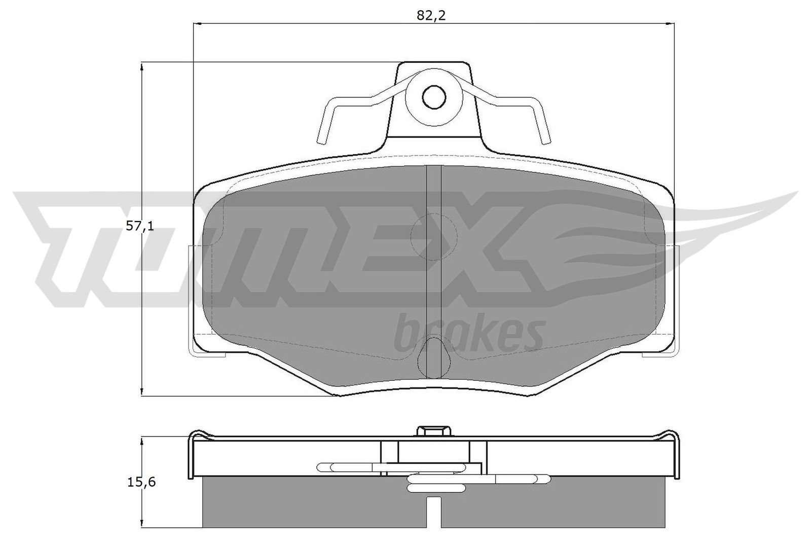 TOMEX BRAKES Bremseklodser tx1293 bagaksel for NISSAN