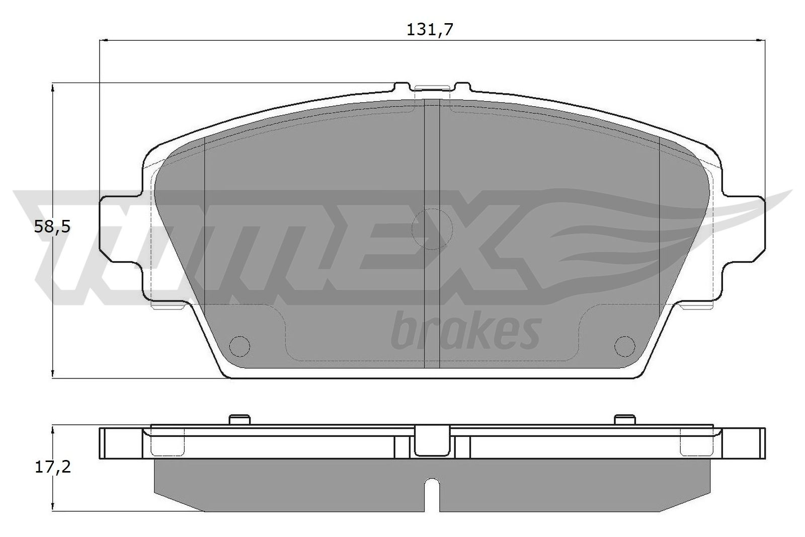 TOMEX BRAKES Bremseklodser tx1294 foraksel for NISSAN