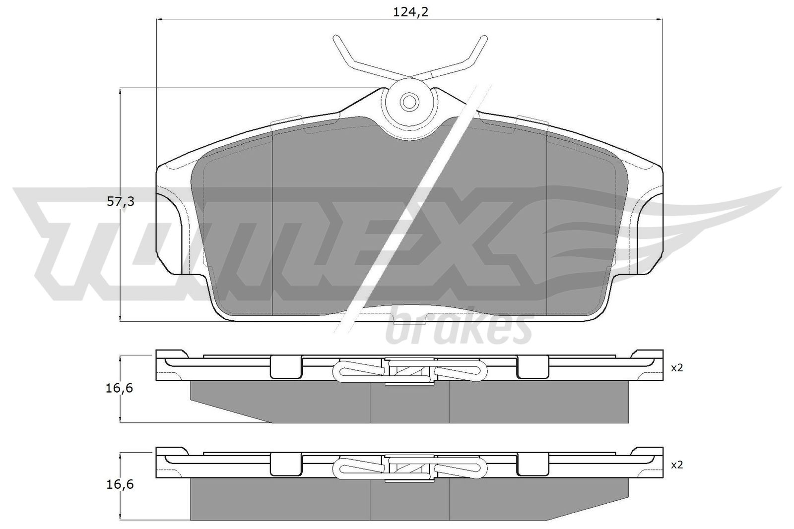 TOMEX BRAKES Bremseklodser tx1292 foraksel for NISSAN